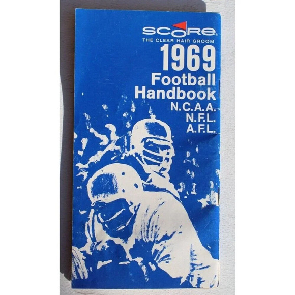 1969 Football Handbook, Score the Clear Hair Groom Sponsored, NFL, NCAA, AFL - Picture 3 of 3